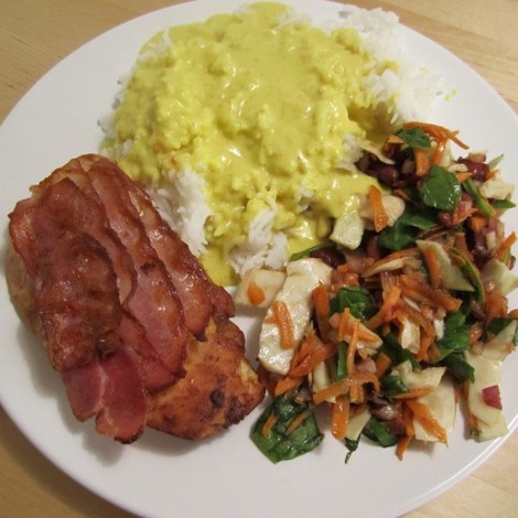 Kyckling med currysås