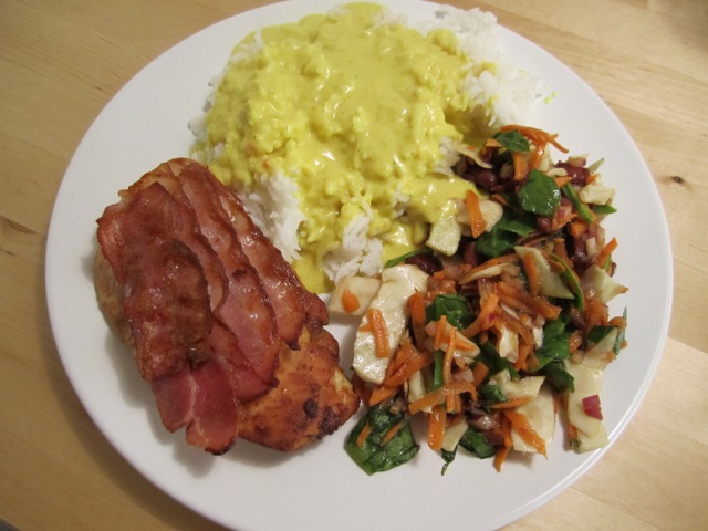 Kyckling med currysås